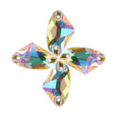 Luminous Green Galactic Shape High Quality Glass Sew-on Rhinestones WholesaleRhinestone